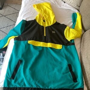 Gently Loved Brooklyn 100% Polyester Unisex Windbreaker Hoodie *No Drawstrings*